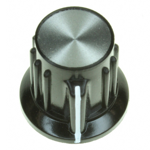 【PKAP50B1/4】KNOB RIBBED W/SKIRT 0.250" PLAST